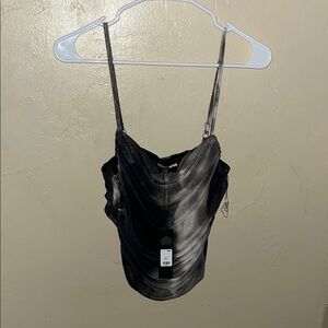 Black and Gray Women's Top